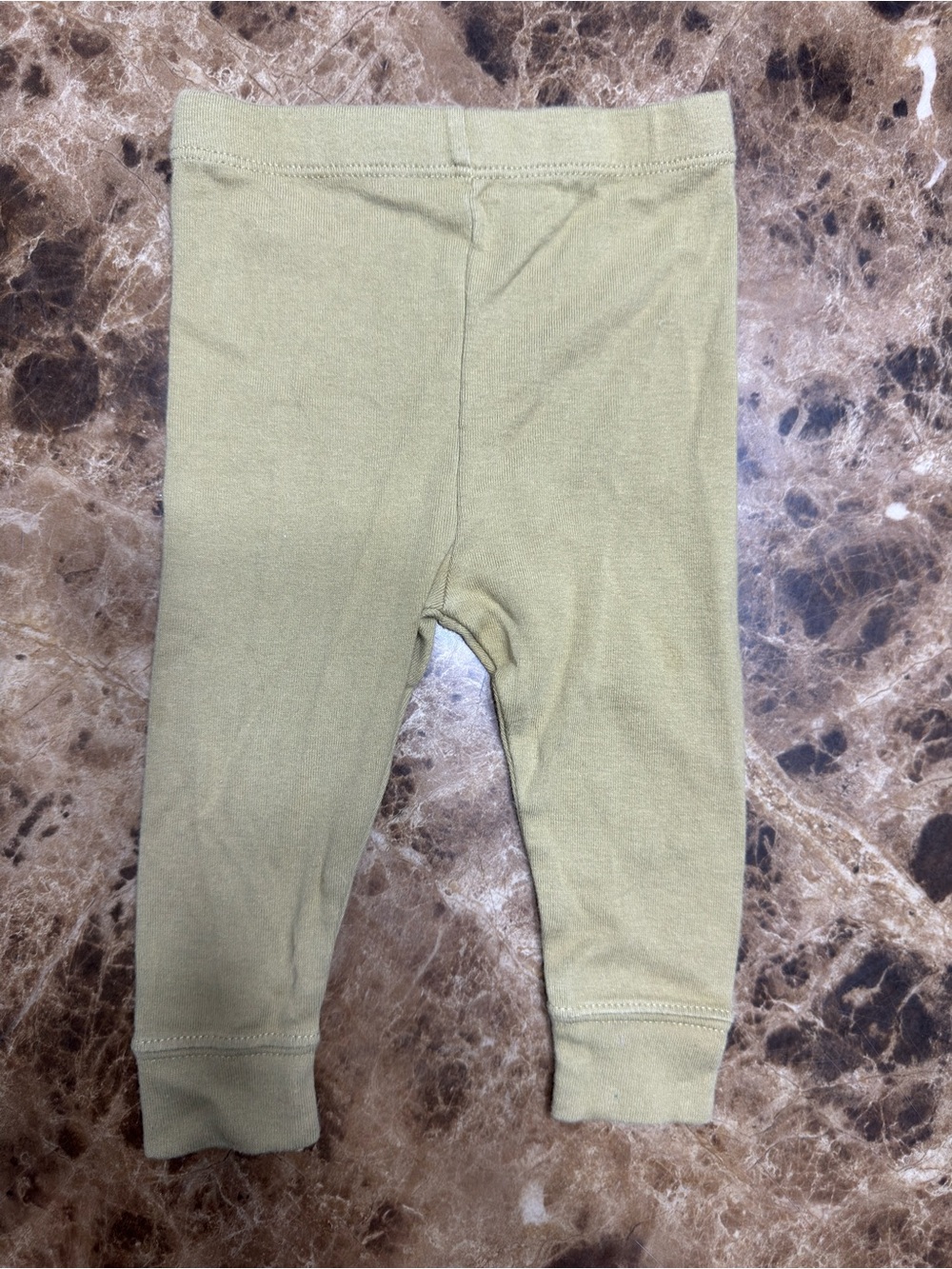 Baby Stretch Cotton Pants in Olive Green